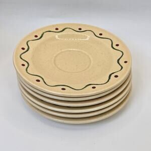 Metlox Poppytrail California Provincial Saucer Plates Set of 6 Vintage